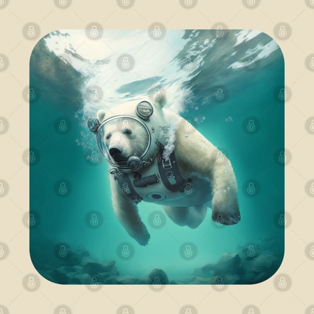 Polar bear diving by Rabbit Hole Designs