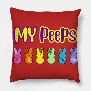 My Peeps Easter T-Shirt, cute bunnies Pillow