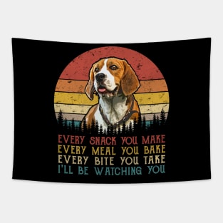 Retro Beagles Every Snack You Make Every Meal You Bake Tapestry