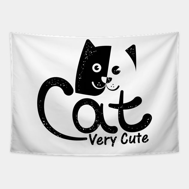 Cat very cute Tapestry by VALIJANOV