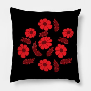 Red daisy Pillow