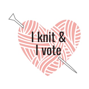 I Knit and I vote red T-Shirt