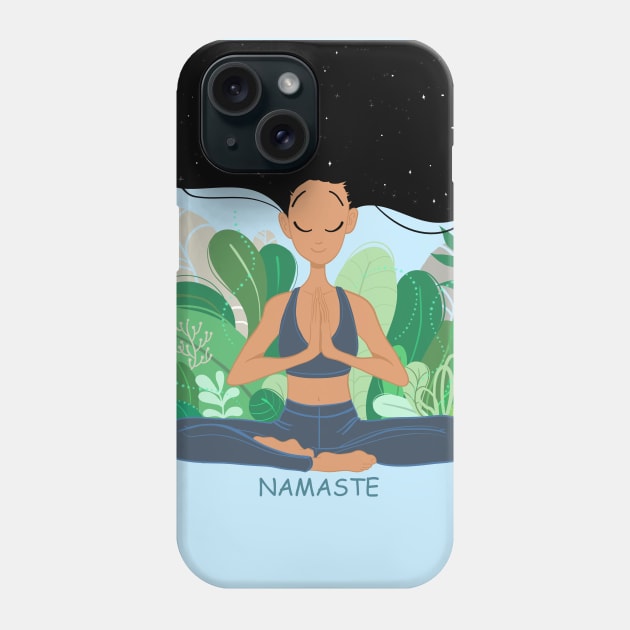 NAMASTE YOGA Phone Case by MAYRAREINART