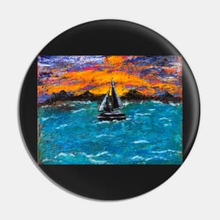 Sailing at Sunset Pin