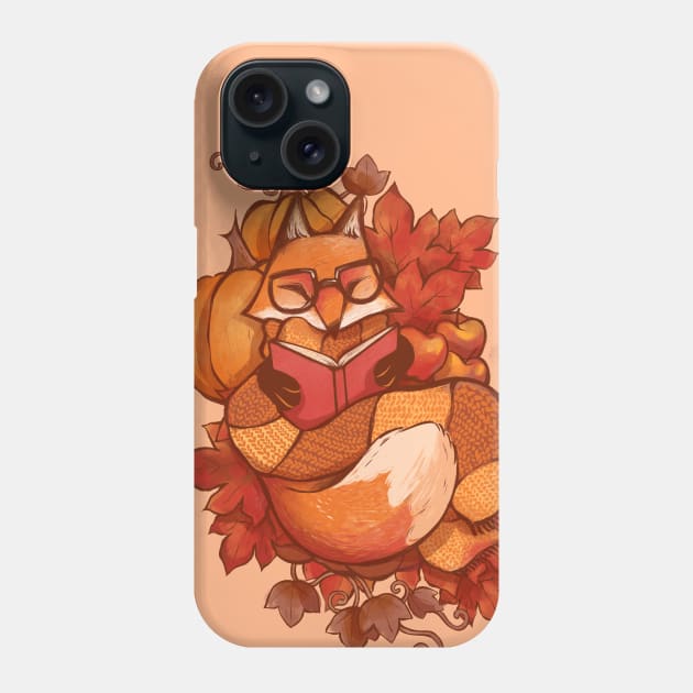 Autumn reader Phone Case by rikolaa