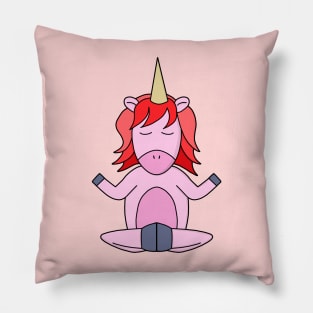 Unicorn meditating Pillow