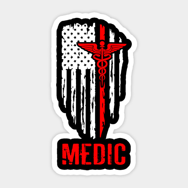  Medic Flag - Medical Worker - Sticker