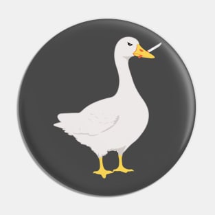 Dangerous goose holding knife Pin