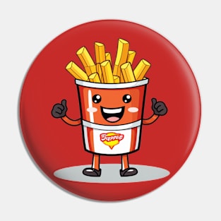 kawaii french fries T-Shirt cute ,potatofood Pin