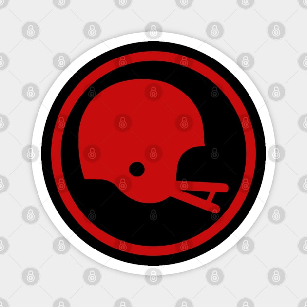 Two-Bar Helmet Minimalist Logo (Red) Magnet by HelmetAddict