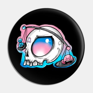 Libra skull Pin