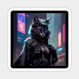 Cyberpunk Cat 2 Magnet