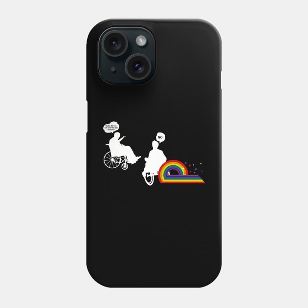 Wheelchair Roll Over Last Unicorn Phone Case by animericans