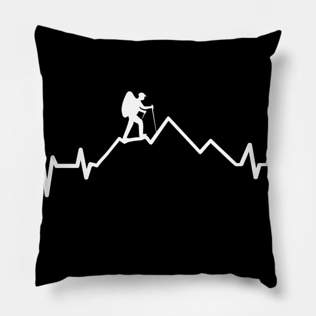 hiking heartbeat Pillow by GoodWills