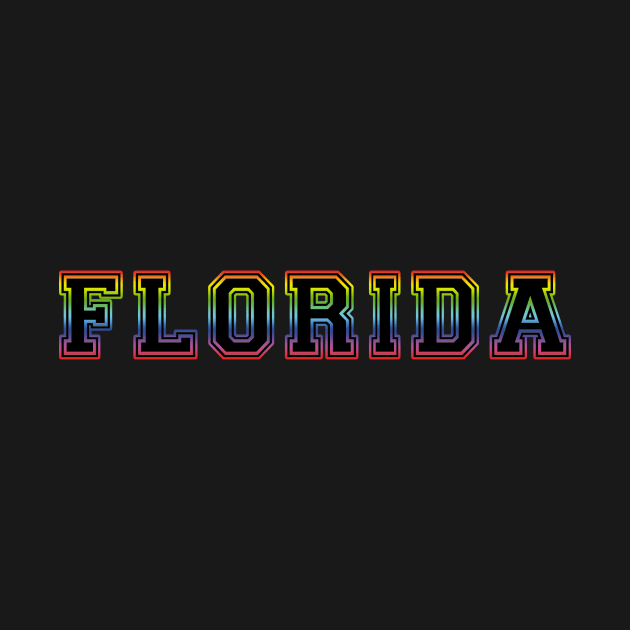 Florida Pride Rainbow Black by HighBrowDesigns