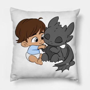 BFF dragon, how to train your dragon, baby boy, baby dragon, my first birthday Pillow