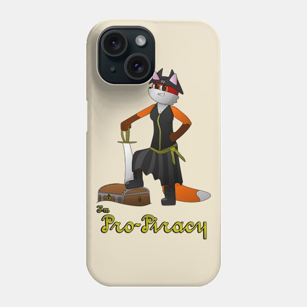 Fox Pirate Phone Case by Negative Øhio Merch