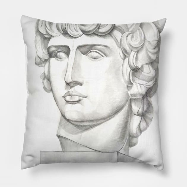 Antinous head Pillow by Severinochka