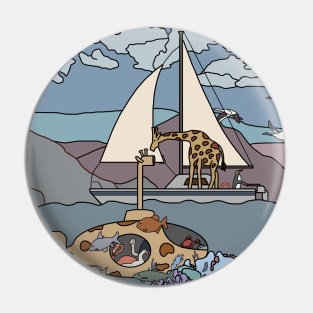 Birds in a Submarine Pin