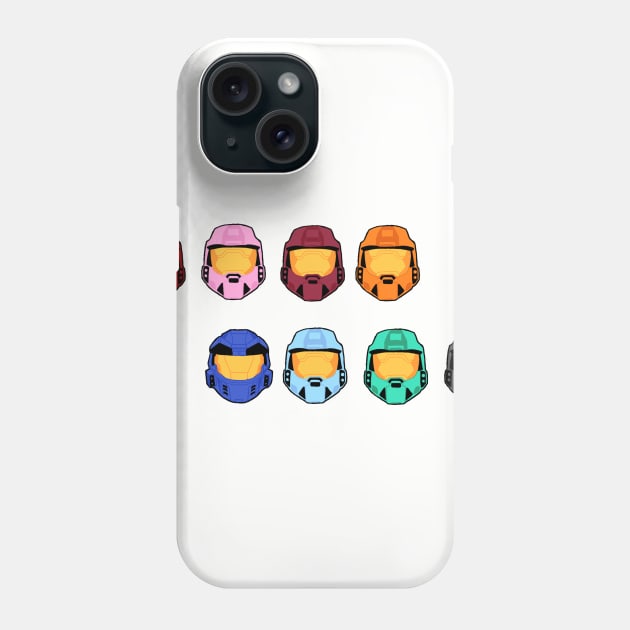 Red vs Blue Helmet design Phone Case by tardisgrump