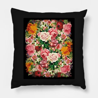 Flower Power - Love - Hearts - beautiful roses - Tattoo Pillow