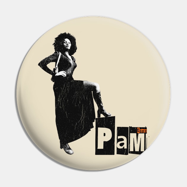 Retro PAM GRIER Pin by DudiDama.co