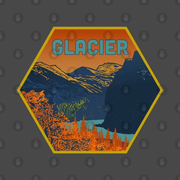 Glacier WPA Style Logo by Spatium Natura