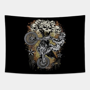 SKULL BIKER Tapestry