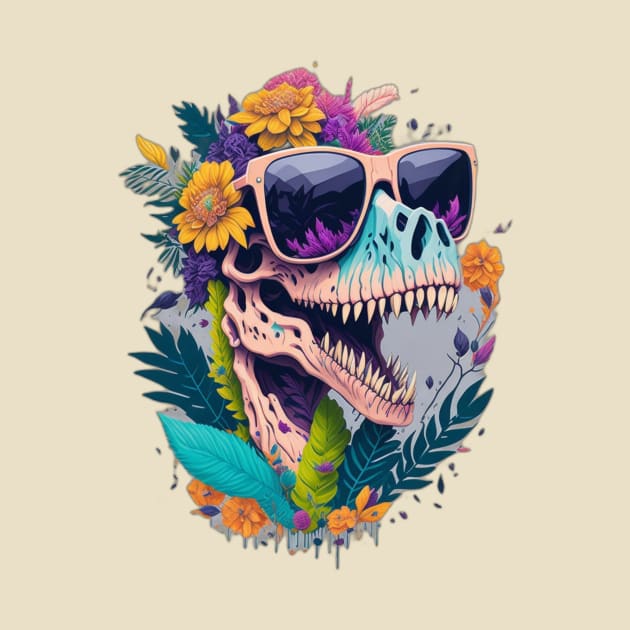 Quirky Dino Skull by QUENSLEY SHOP