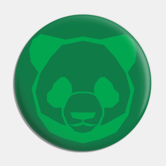 Retro Panda Green Pin by MonsieurPanda
