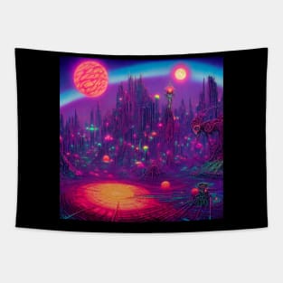 Big Mysterious Astral City Tapestry