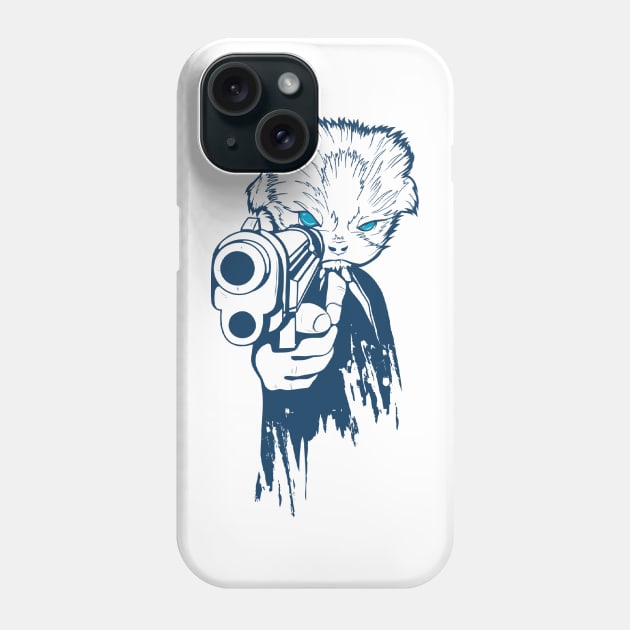 Cat Pointing A Gun Phone Case by medabdallahh8