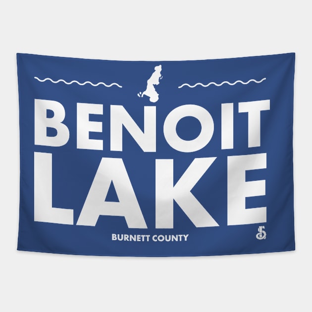 Burnett County, Wisconsin - Benoit Lake Tapestry by LakesideGear