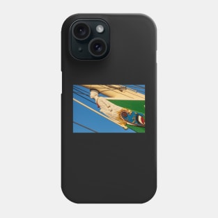 Figurehead, sailing ship, Rickmer Rickmers, Hamburg, evening, evening light Phone Case