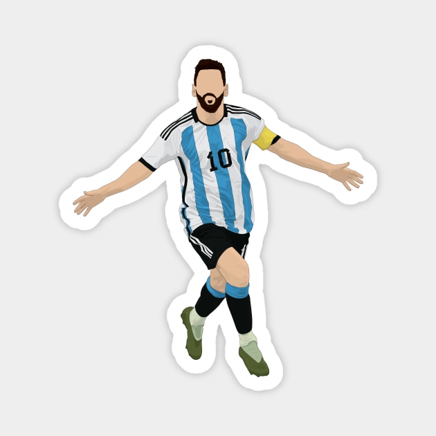 Soccer illustration, goal celebration Magnet by RockyDesigns