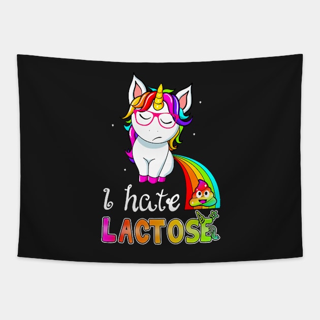 Lactose Intolerance Unicorn Tapestry by Hopkinson