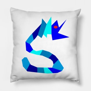 Blue Dragon Blue Snake Pillow
