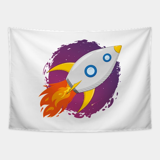 Space rocket Tapestry by danielasynner