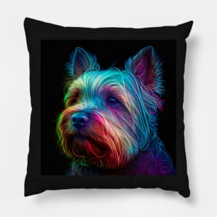 Neon Yorkshire - a Furr-fect valentine gift for your dog-loving pet lover Pillow