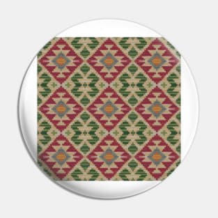 Digitized Aztec Navajo Pattern Pin