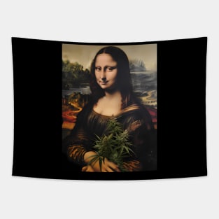 ny Mona Liza Cannabis Weed Marihuana Leaves Tapestry