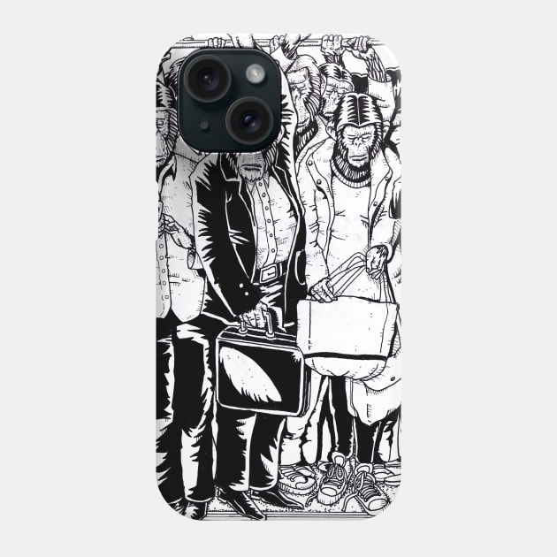 Monkey station Phone Case by primate