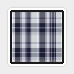 Winter Aesthetic Conall 1 Hand Drawn Textured Plaid Pattern Magnet