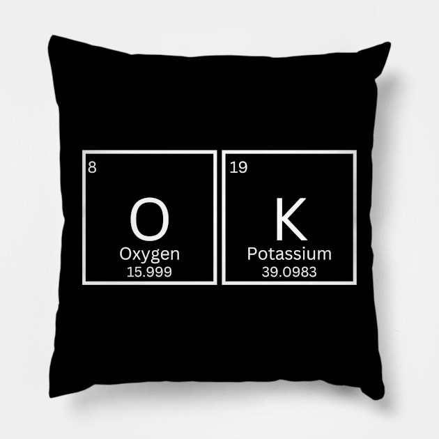 ok periodic table Pillow by NiksDesign