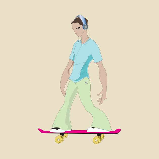 Skateboarder Kid by Android Buck