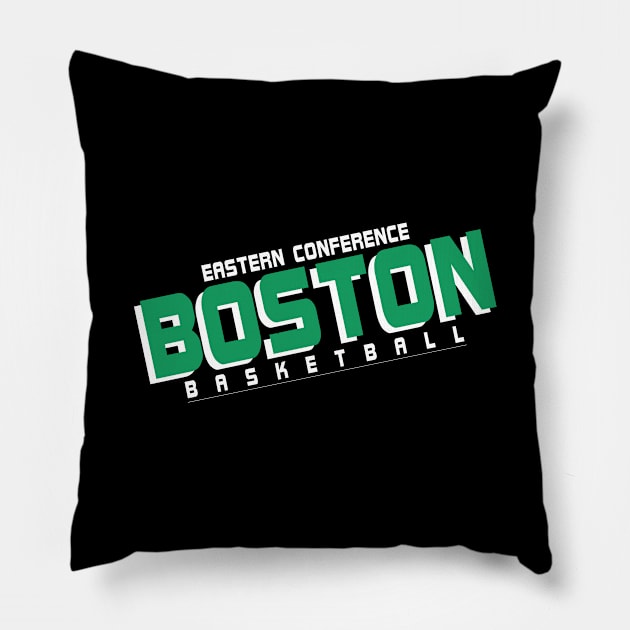 Boston basketball Pillow by BVHstudio