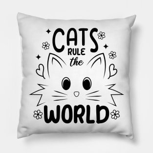 Cats Rule The World Pillow