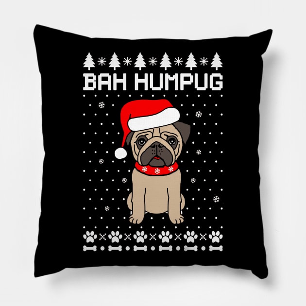 bah humpug christmas Pillow by crackdesign