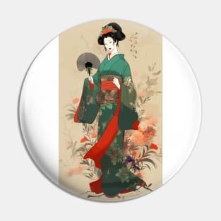 Japanese Lady in Kimono - No.5 Pin