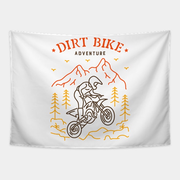 Dirt Bike 5 Tapestry by VEKTORKITA